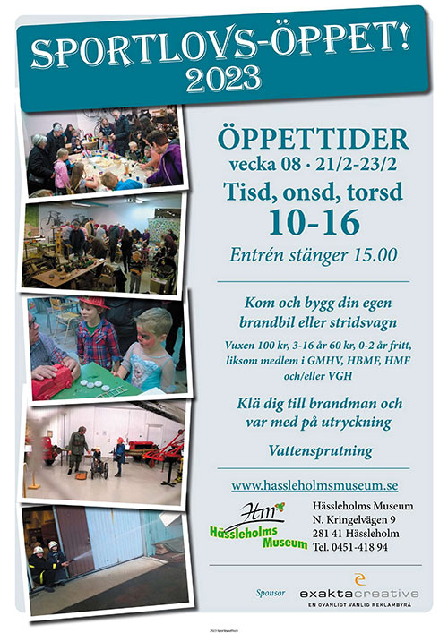 Sportlovsöppet på museet i vecka 8 2023