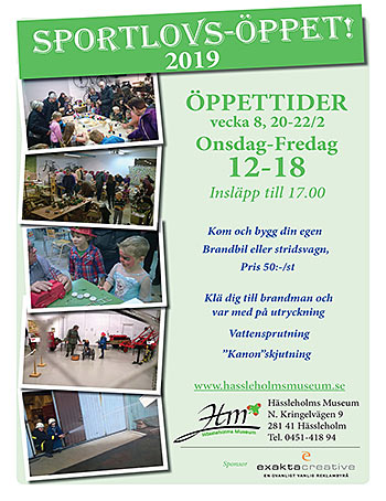 Sportlovsöppet på Hässleholms Museum 2019